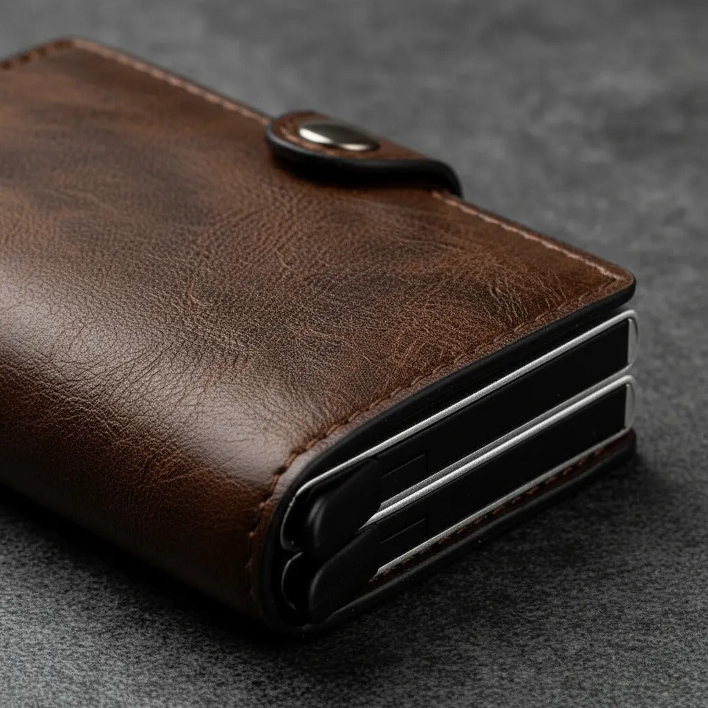 Billetera Doble Ranuras Porta Tarjetas